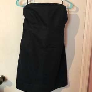 Strapless jean like material dress